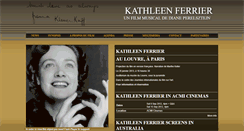 Desktop Screenshot of kathleenferrier.be